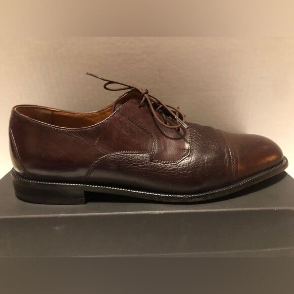 BOSTONIAN Florentine Marco Size 11.5M Leather Toe Caps Oxfords Burgundy main image 13